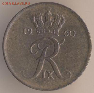 Дания 1 и 2 эре 1963 (бронза) на оценку - 156