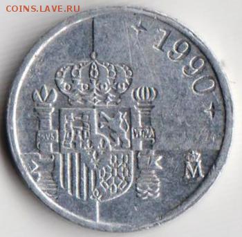 Испания 1 песета 1990 г. до 24.00 09.05.19 г. - 026