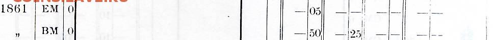 Полушка 1861 г. ВМ - 1861