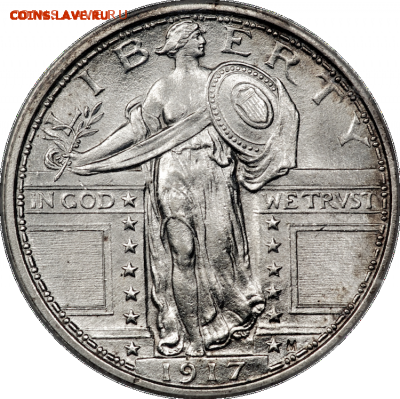 25 ЦЕНТОВ США СВОБОДА 1916-1917 - 2