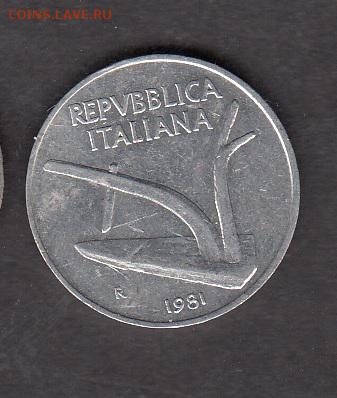 Италия 1981 10л с 1 рубля до 30 07 - 76а