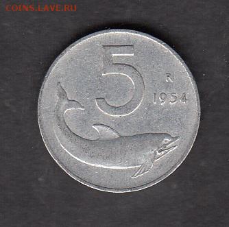 Италия 1954  5л с 1 рубля до 30 07 - 81