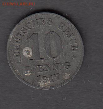 Германия 1917 10пф  с рубля до 01 08 - 267