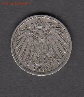 Германия 1914 5пф  с рубля до 01 08 - 282а