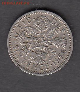 Великобритания 1956 6 пенсов до 20 08 - 15