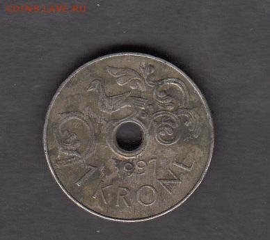 Норвегия 1997 1 крона до 26 08 - 144