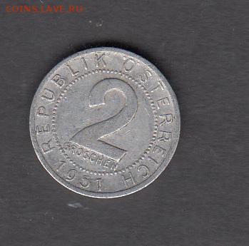 Австрия 1957 2 гроша  с рубля до 27 08 - 268