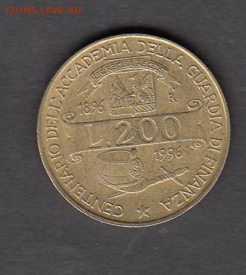 Италия 1996 200 лир Академия до 10 09 - 68а