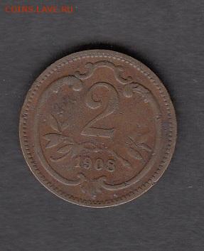 Австрийская Империя 1908  2 геллера до 11 11 - 278