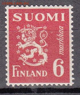 Финляндия 1945 1м** стандарт герб 6м до 25 11 - 386