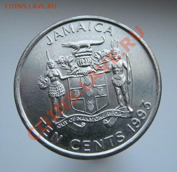 **ЭКЗОТИКА** ЯМАЙКА 10 центов 1993 UNC БЛЕСК С 1 РУБЛЯ - 124