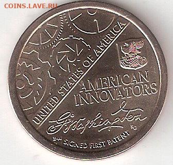 США - 1 доллар 2018 года Первый патент,D из ролла UNC - $1 2018 First Patent P