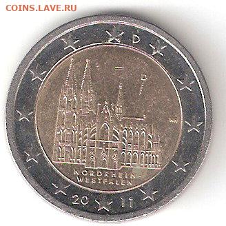 2Евро Юбилейка 2011,Германия,Сев. Рейн-Вестфалия D - 2 Евро Юбилей А Германия2011 Сев.Рейн-Вестфалия D