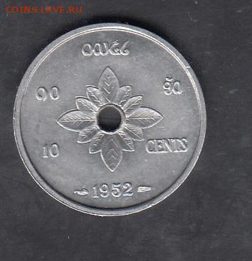Королевство Лаос 1952 10 центов без оборота до 31 07 - 12а
