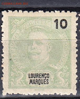 Колонии Порт.Мозамбик 1898  1м надпечатка 10 до 10 09 - 192