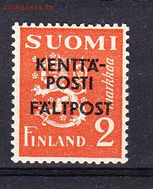 Финляндия 1943 1м** надпечатка до 16 09 - 16