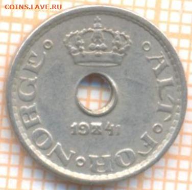 Норвегия 10 эре 1941 г., до 12.10.2020 г. 22.00 по Москве - Норвегия 10 эре 1941 1893а