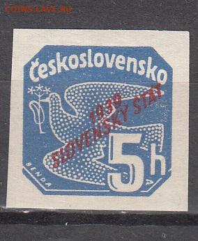 Словакия 1939 1м * 5г надпечатка до 07 11 - 421