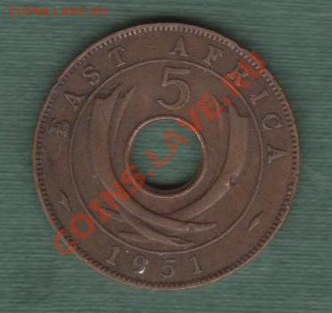 Британская Восточная Африка, 5 Центов 1951 (30.04) - e11