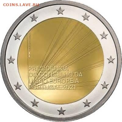 Использование монет крупных номиналов в еврозоне - португалия 2 евро 2021