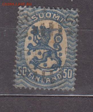 Финляндия 1917 1м 50п (голубая)до 24 02 - 43