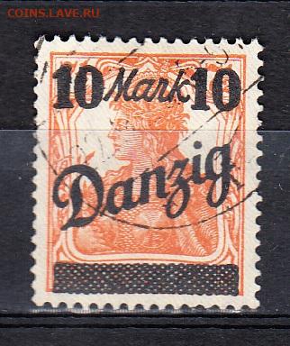 Германия Данциг 1920 1м надпечатка до 02 03 - 47