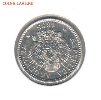 Колумбийцы в серебре - 10 сентавос 1883 ()