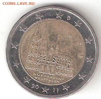 Юбилейные 2 евро Германия 2011- Северный Рейн-Вестфалия G - 2ЕвроЮб-Герм 2011G a
