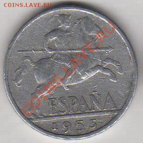 Испания 10 сентимо 1953 до 18.10.2011 21-00 - 02