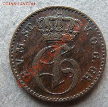 - Германия -Мекленбург-Стрелиц 3 Пф 1855-до 26.10.11 22.00 М - Coin1147(2)