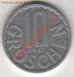 Австрия 10 грошей 1987 до 25.10.11 21-00 - 01