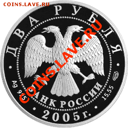 Российская юбилейка. Серебро - оценка - 2_rublja_2005_Sholohov_1905-1984_A