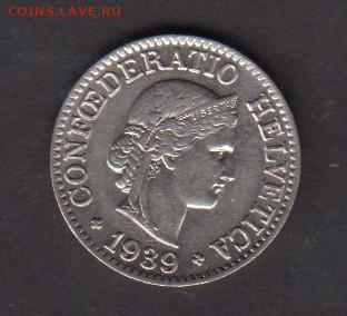 Швейцария 1939 10р без оборота до 08 10 - 115