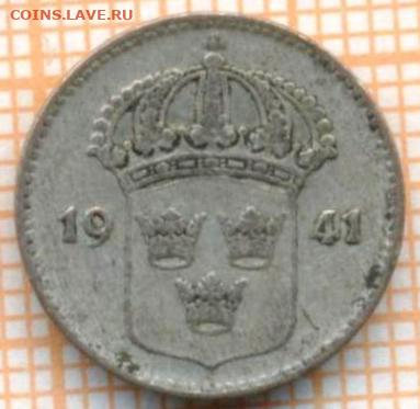 Швеция 10 эре 1941 г.  Ag400, до 12.10.2021 г. 22.00 по Моск - Швеция 10 эре 1941 3419