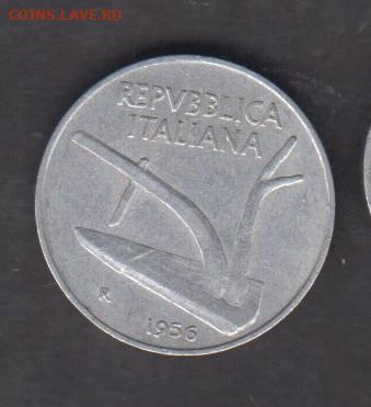 Италия 1956 10 лир до 25 10 - 172а