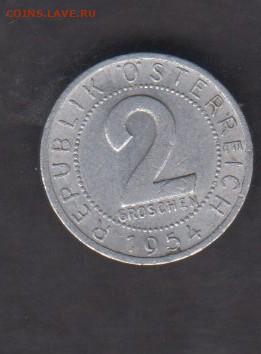 Австрия 1954 2 гроша до 25 10 - 174