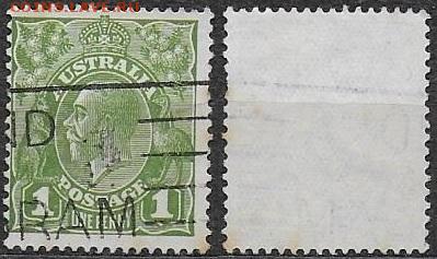 Марки Австралии . 1931. Король Георг V 1р (1) - Австралия. 1931 (1). Mi AU 98X