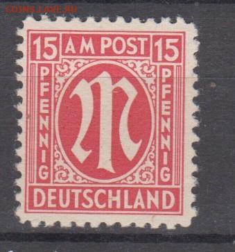 Германия Американо Английская зона 1945 1м 15пф ** - 194