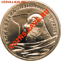 Польша - современная юбилейка, в теме более 80 позиций. - 2007_01___foka_szara_2zl_rewers