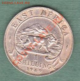 Британская Восточная Африка 1 Шиллинг 1949 "Лев" (21.11) - A1