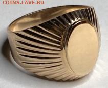 Перстень печатка серебро 916 пробы - 11