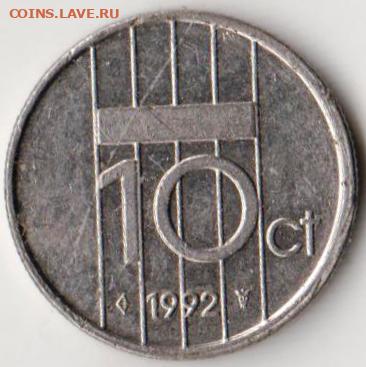 НИДЕРЛАНДЫ 10 центов 1992 г. до 20.09.22 г. в 23.00 - 061