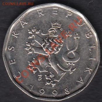 Чехия 2 кроны 1998 до 05.12.2011 21-30 - Чехия 2 кроны 1998р
