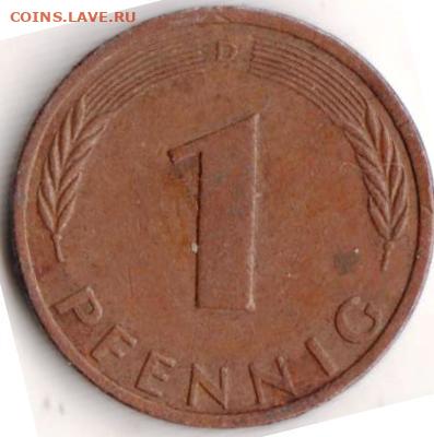 ФРГ 1 пфенниг 1982 г. D до 10.01.23 г. в 23.00 - 034