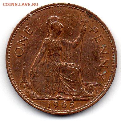 Англия 1 пенни 1965 г.  до 19.11 - 1а