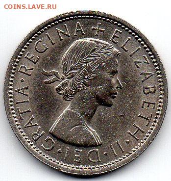 Англия 2 шиллинга 1966 г.   до 19.11 - 2