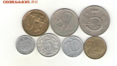 Чехословакия 7 монет 1,2,5 крон и геллеры 1966-86 г до 19.02 - 14
