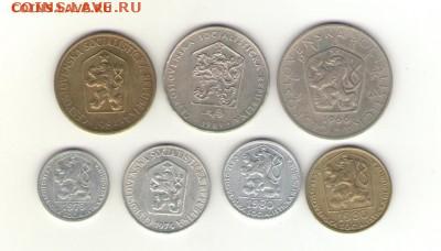 Чехословакия 7 монет 1,2,5 крон и геллеры 1966-86 г до 19.02 - 15
