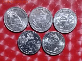 США: Квотеры-парки 5шт: 23Р, 26D, 34D, 41D,42D Фикс - США Квотеры-парки 5шт Р 20.08.23