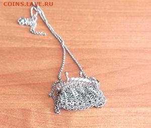 Мини кошелек 835 пробы серебреный. - кс6